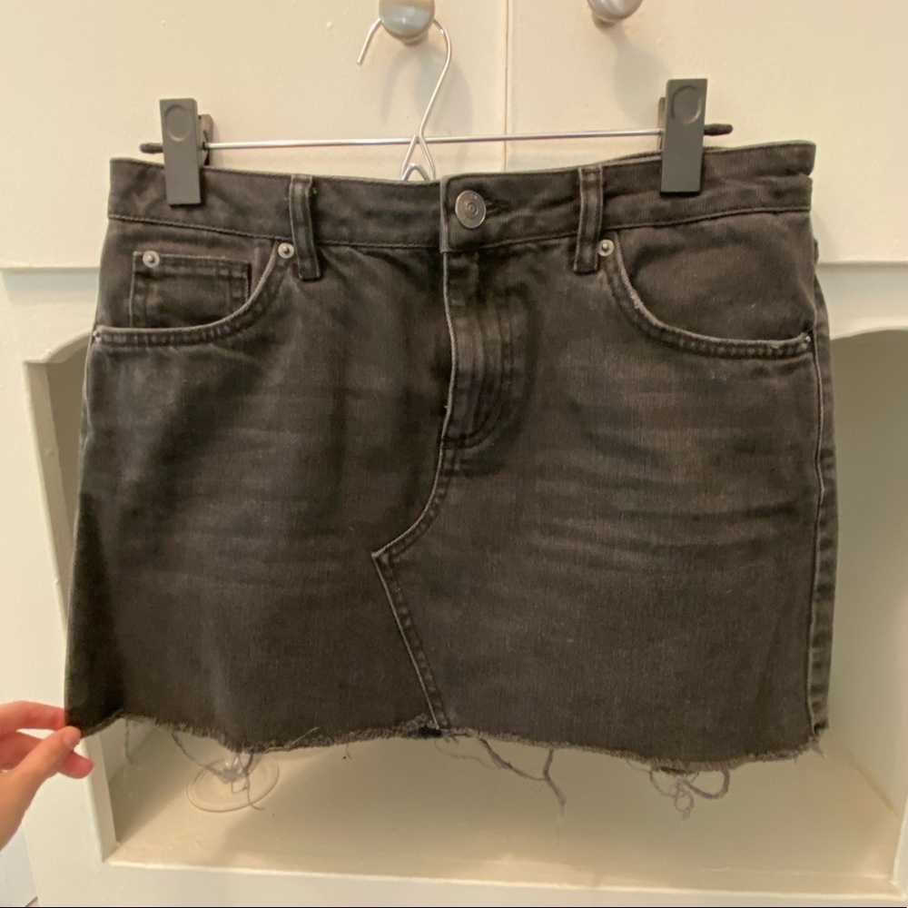 Urban Outfitters- black denim mini skirt